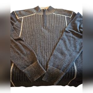 Trend by F/X Fusion Zip Cable Mock Sweater Size Large